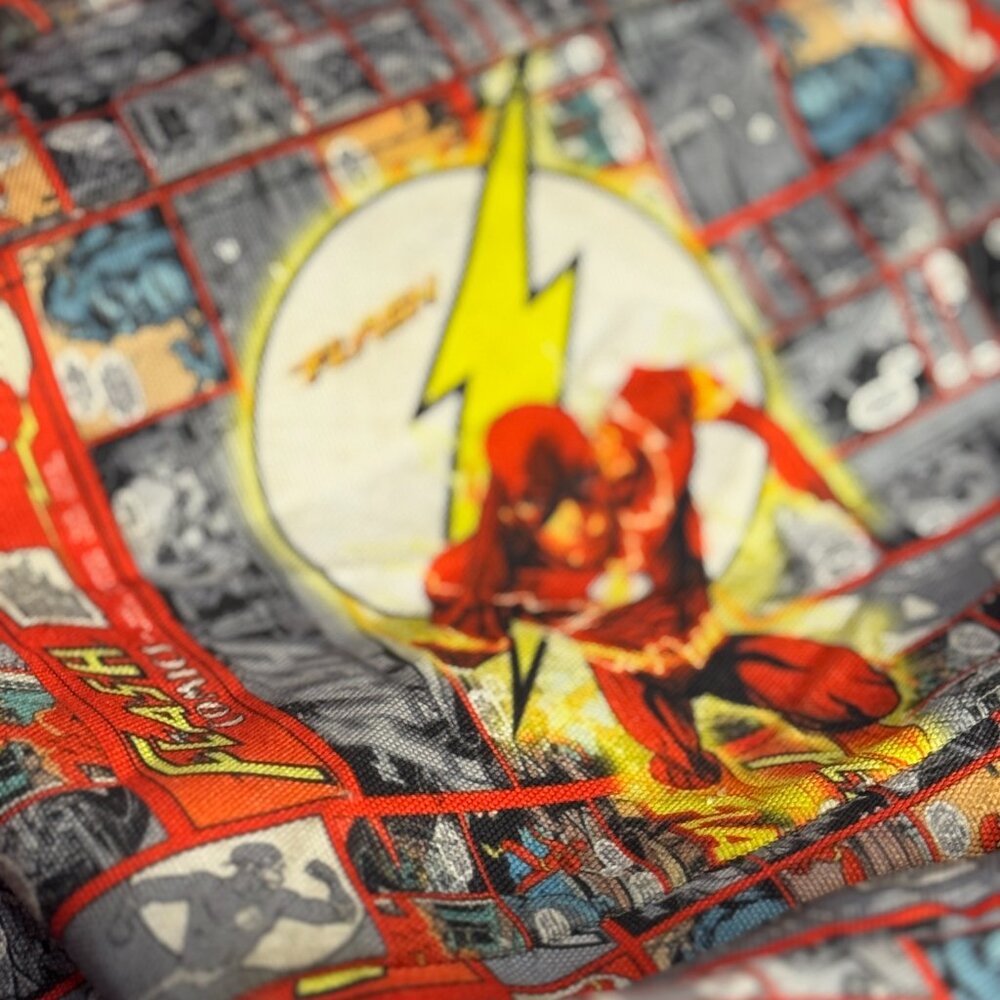 Dc Comics The Flash Backpack Comic Print Red Gray… - image 2